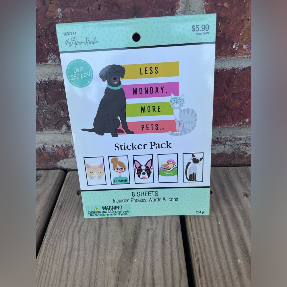 The Paper Studio Dog Cat Pets Sticker Pack